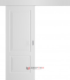Межкомнатная дверь Симпл-5 ПГ эмаль белая КУПЕ одностворчатая РУМАКС