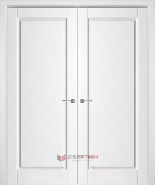 Межкомнатная дверь Уэльс ПГ эмаль белая распашная двухстворчатая РУМАКС