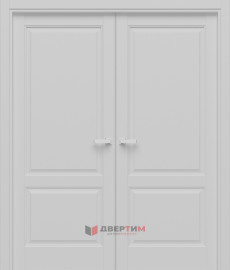 Межкомнатная дверь QD-1 ПГ Эмлайн Грей распашная двухстворчатая Quest doors