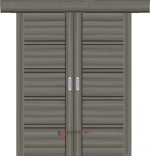 Межкомнатная дверь QX-41 ПО Миндаль КУПЕ двухстворчатая Quest doors
